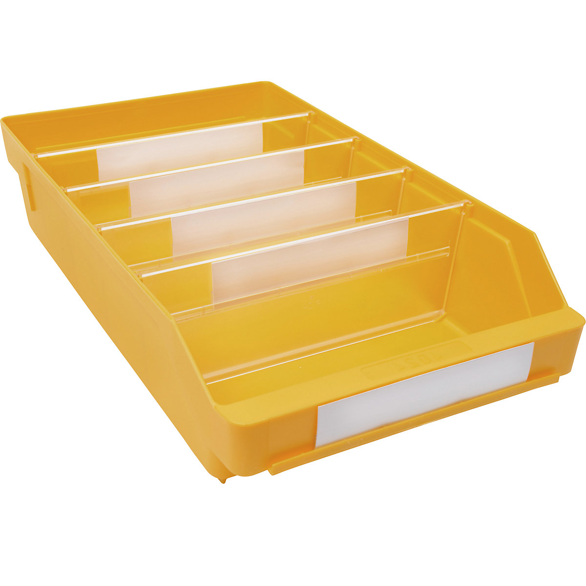Shelf bin made of highly impact resistant polypropylene – STEMO, yellow, LxWxH 400 x 240 x 95 mm, pack of 15-12