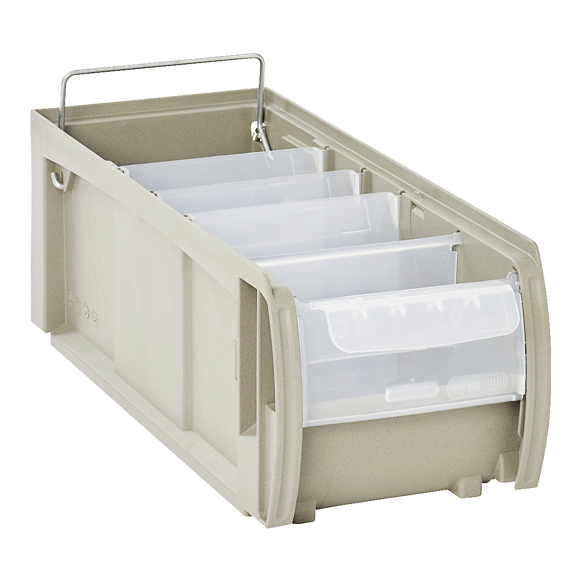 Sunflower C-parts container open fronted storage bin – BITO, made of SFC, pack of 12, LxWxH 400 x 156 x 140 mm-2