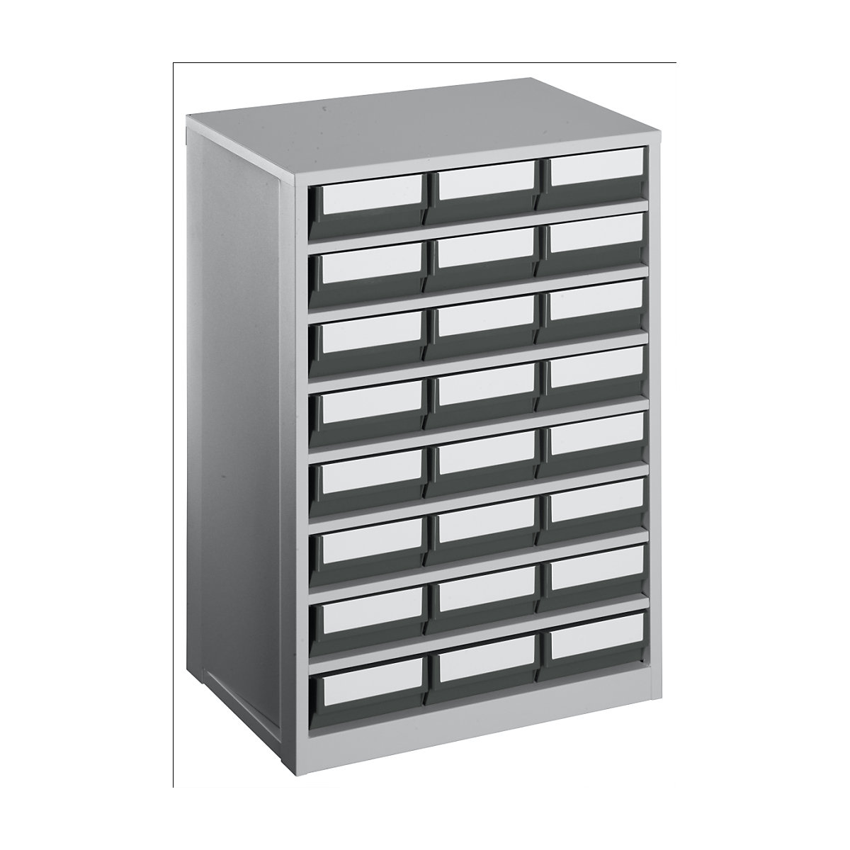 Drawer cabinet, max. housing load 240 kg, HxWxD 862 x 600 x 417 mm, 24 drawers, grey drawers-7