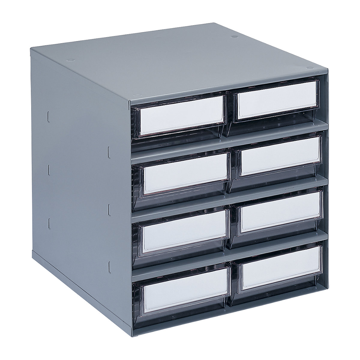 Drawer cabinet, max. housing load 75 kg, HxWxD 395 x 376 x 300 mm, 8 drawers, transparent drawers-4