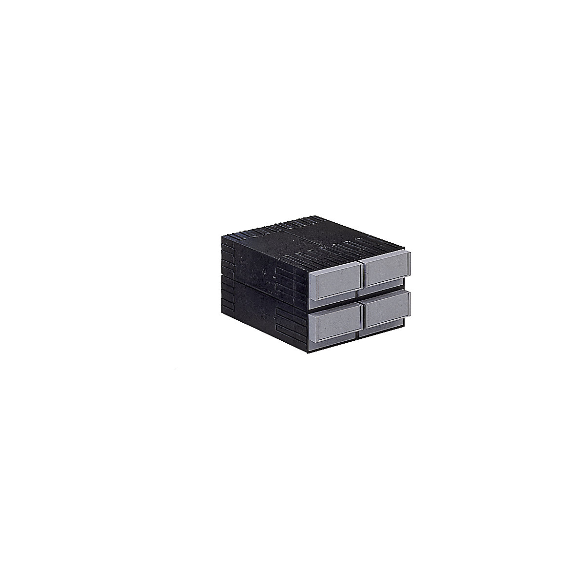 Polystyrene drawer cabinet, HxWxD 202 x 322 x 344.5 mm, 4 drawers, grey-5