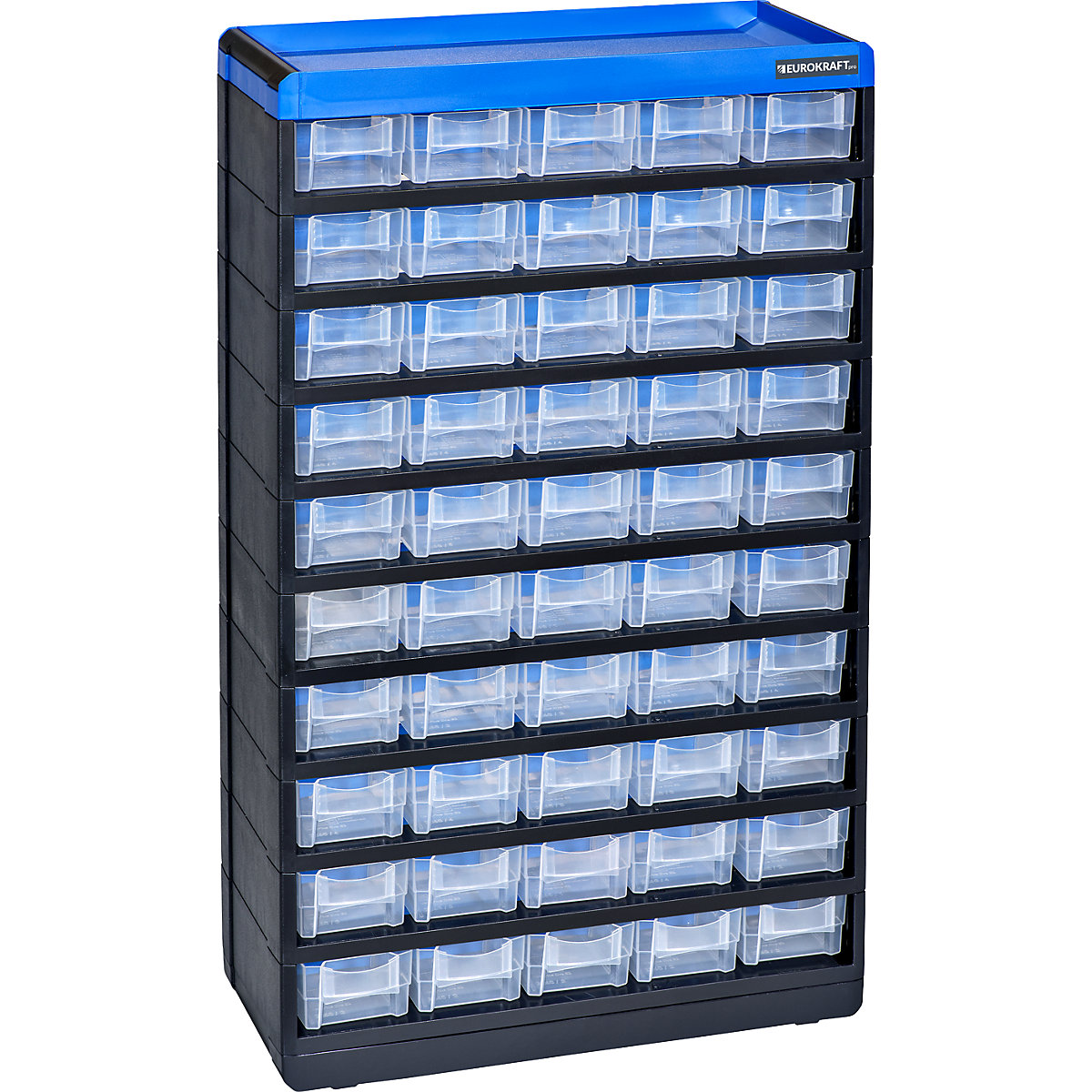 VARIOPLUS PRO small parts cabinet – eurokraft pro, HxWxD 525 x 300 x 135 mm, 50 drawers, 50 dividers-4