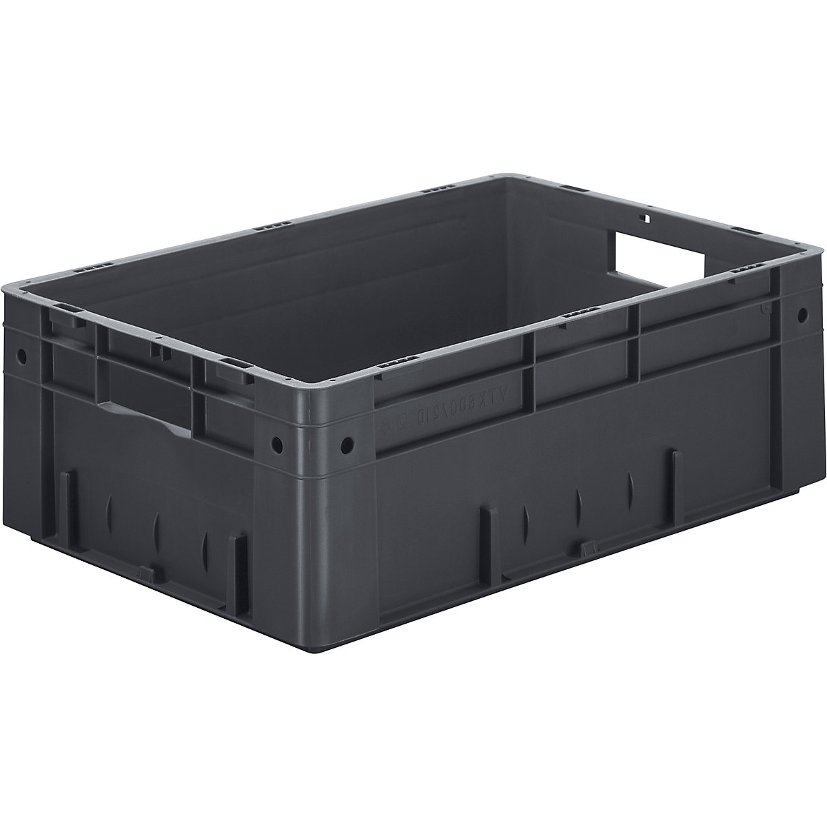 ESD heavy duty EURO-size container, made of polypropylene, LxWxH 600 x 400 x 210 mm, pack of 2-9