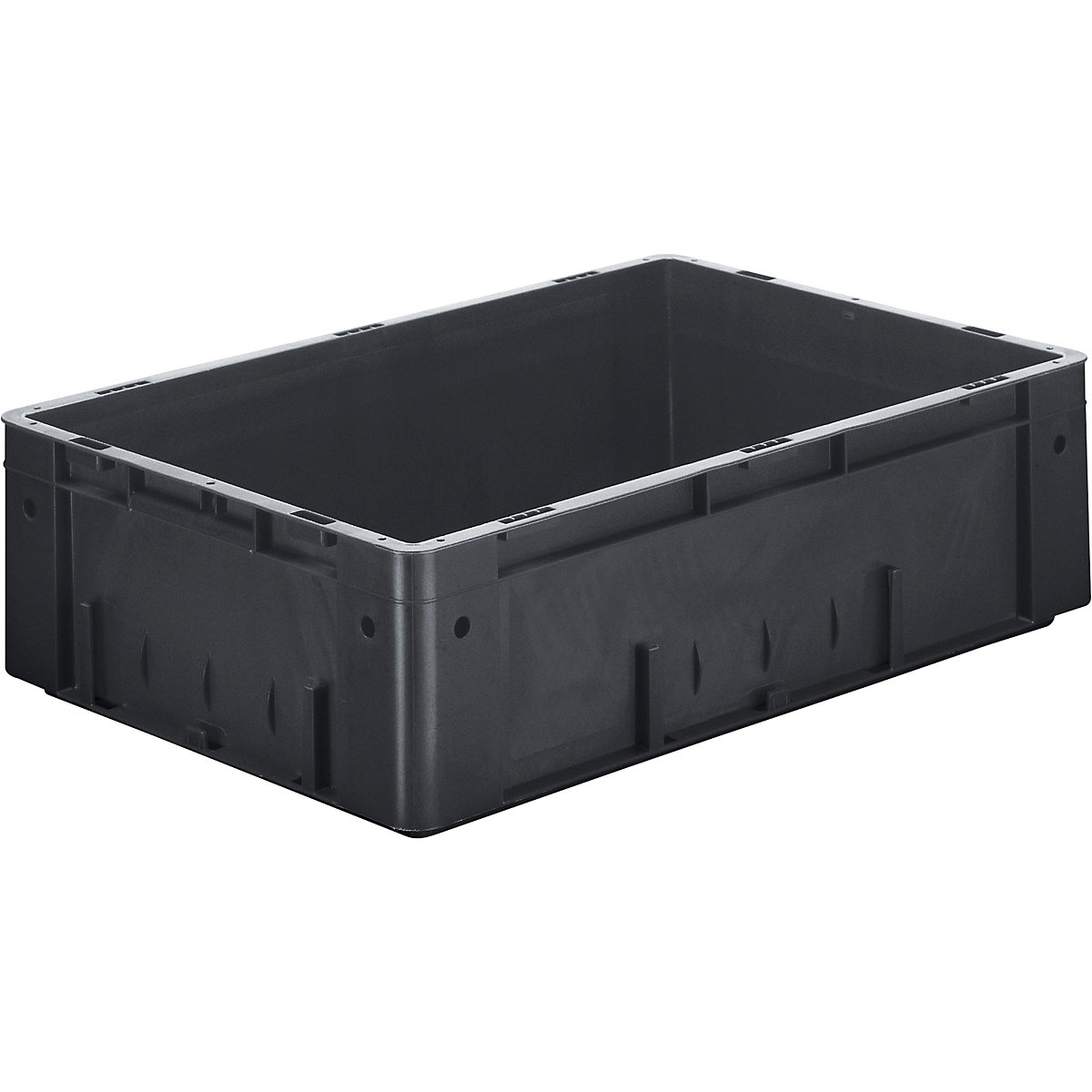 ESD heavy duty EURO-size container, made of polypropylene, LxWxH 600 x 400 x 175 mm, pack of 2-4
