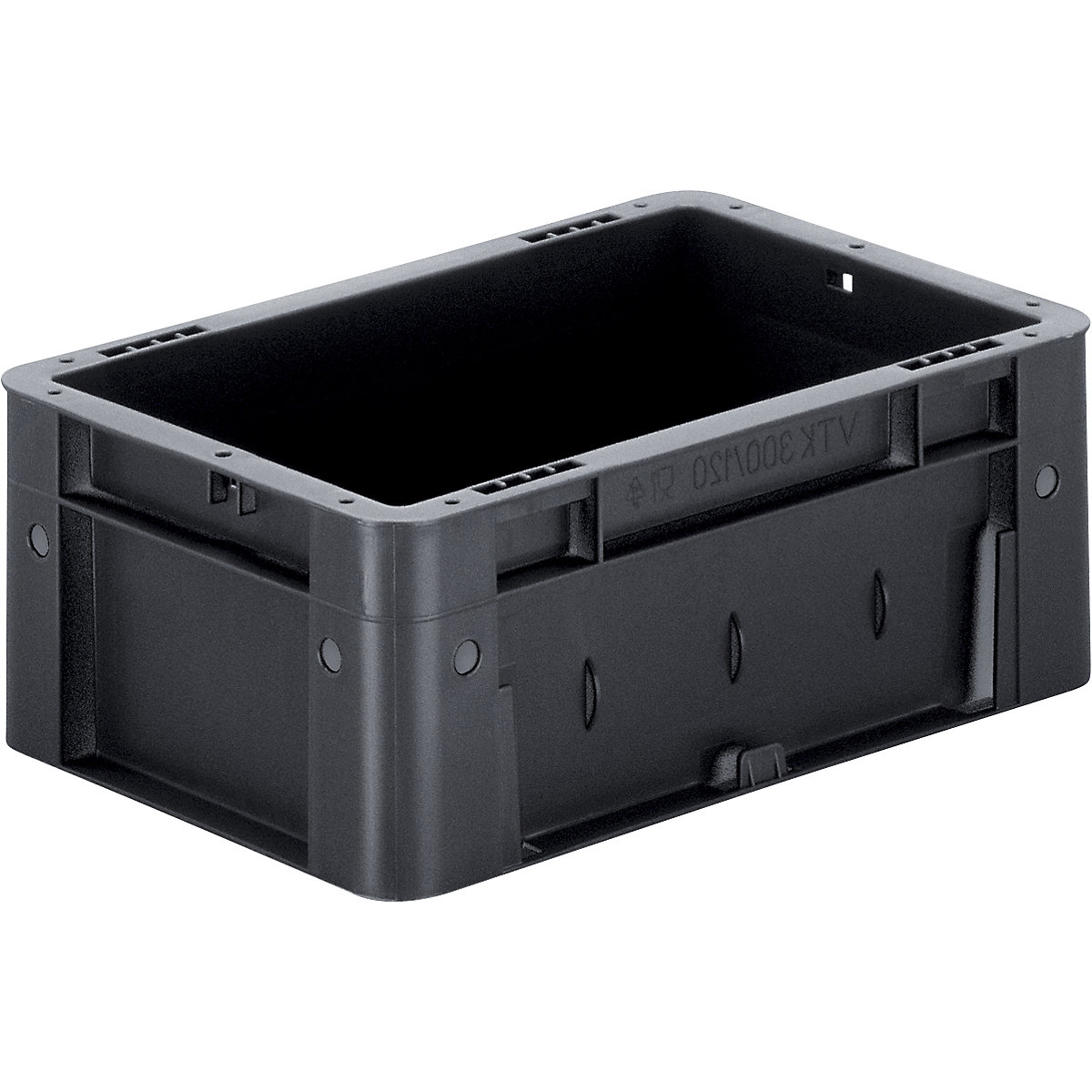 ESD heavy duty EURO-size container, made of polypropylene, LxWxH 300 x 200 x 110 mm, pack of 8-6