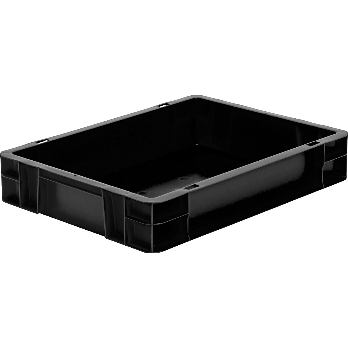 ESD stacking container, made of polypropylene, LxWxH 400 x 300 x 75 mm, pack of 4-2