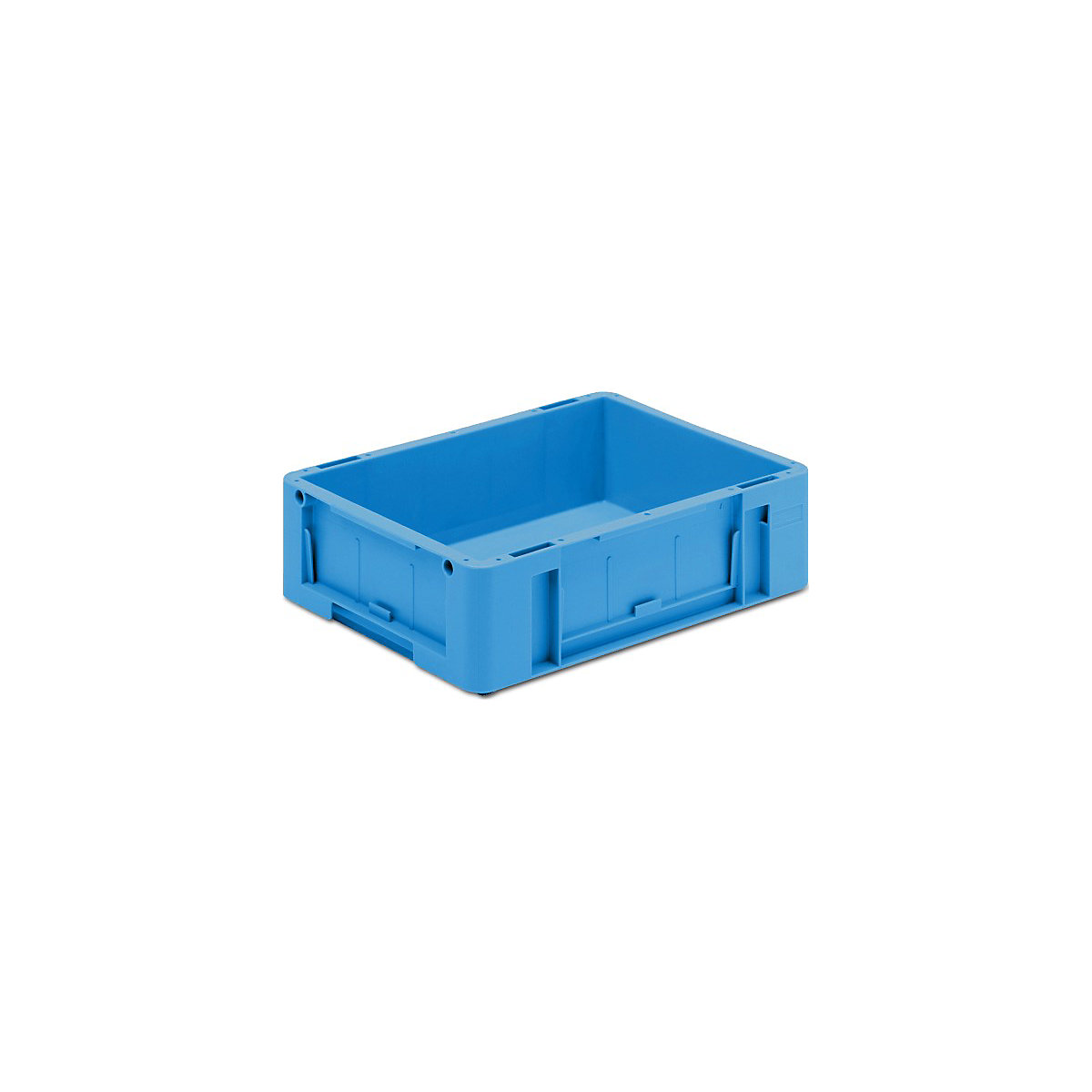 Euro size stacking containers, external LxWxH 400 x 300 x 120 mm, blue, pack of 6