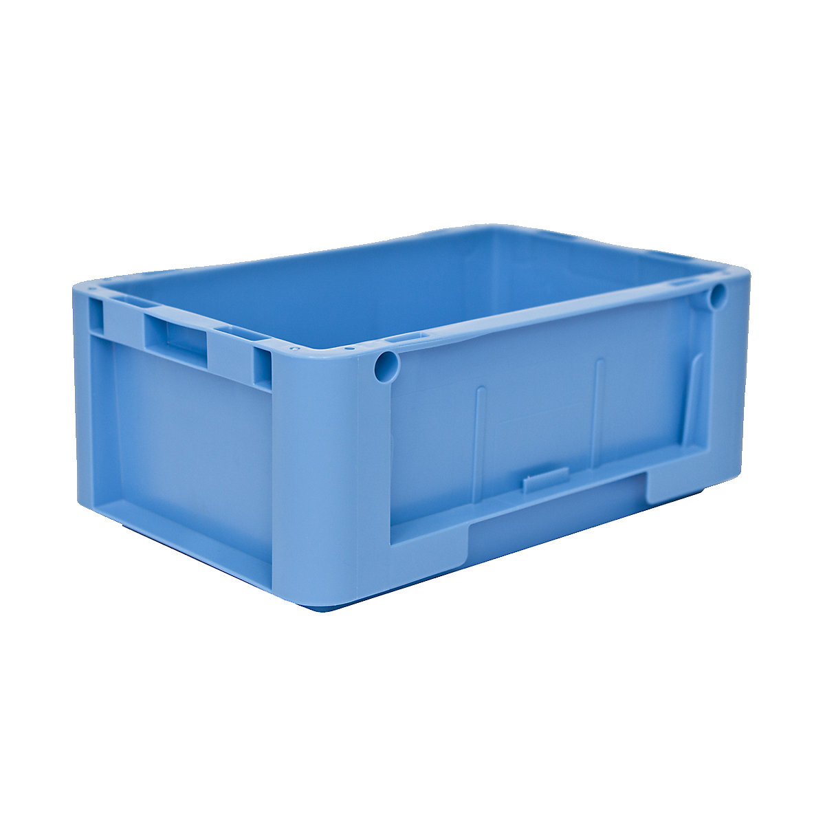 Euro size stacking containers, external LxWxH 300 x 200 x 120 mm, blue, pack of 12