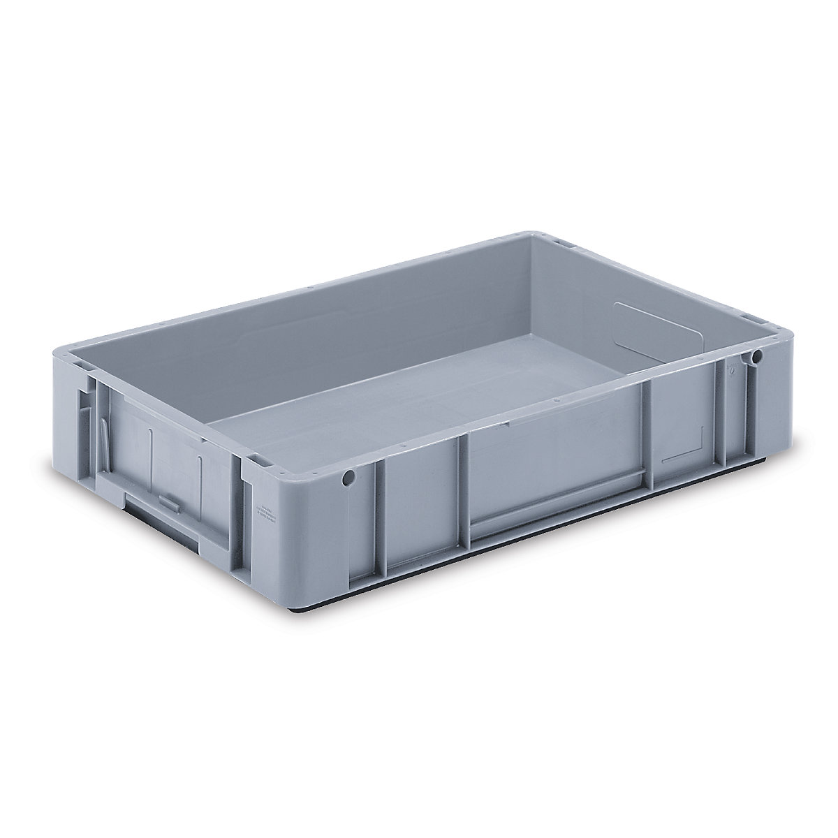 Euro size stacking containers, external LxWxH 600 x 400 x 120 mm, grey, pack of 3
