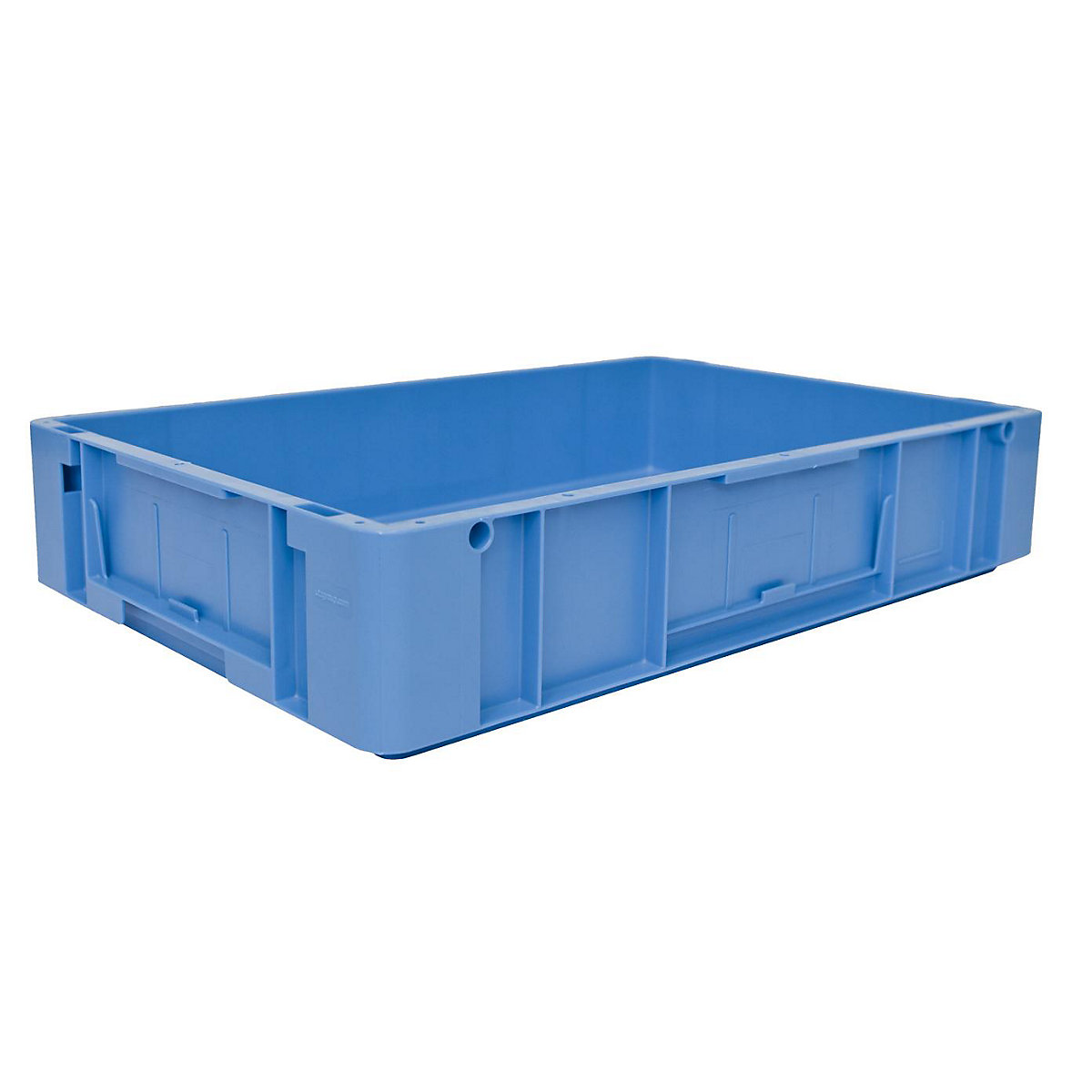 Euro size stacking containers, external LxWxH 600 x 400 x 120 mm, blue, pack of 3