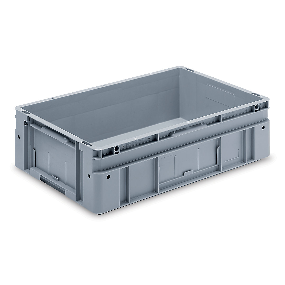 Euro size stacking containers, external LxWxH 600 x 400 x 170 mm, grey, pack of 2