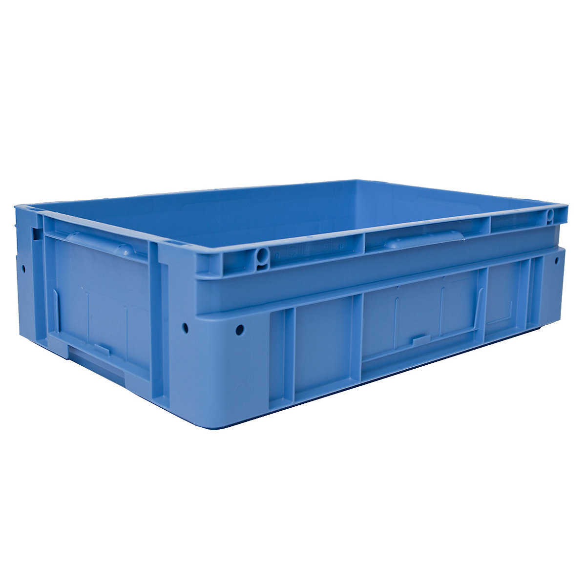 Euro size stacking containers, external LxWxH 600 x 400 x 170 mm, blue, pack of 2