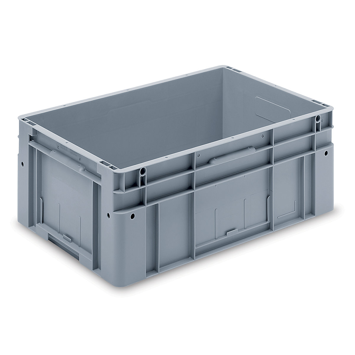 Euro size stacking containers, external LxWxH 600 x 400 x 270 mm, grey