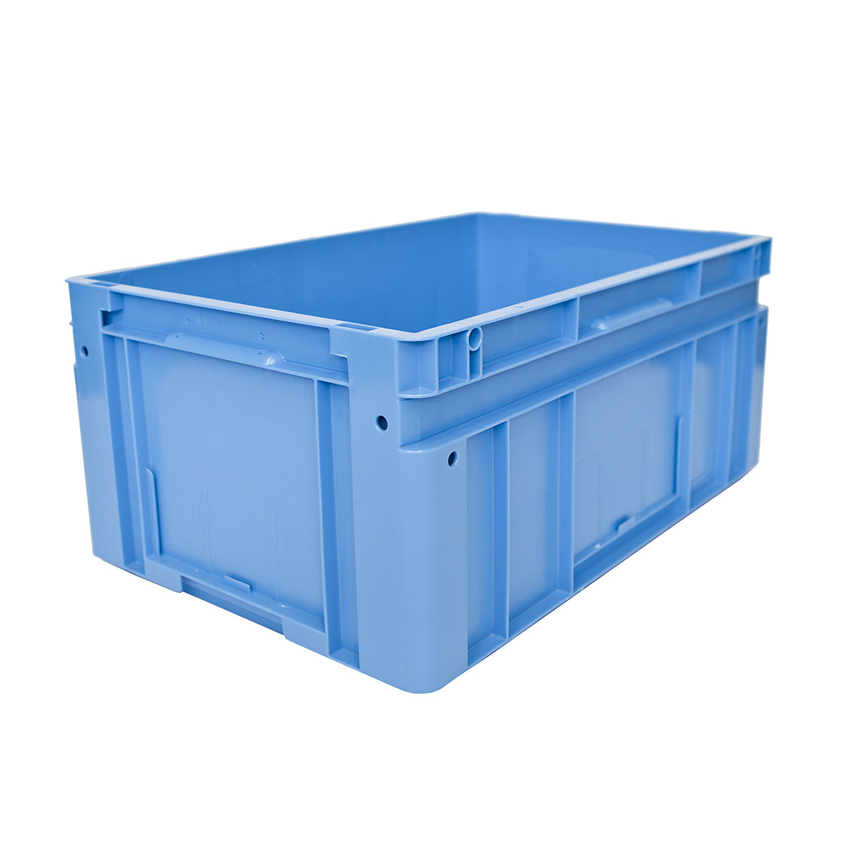 Euro size stacking containers, external LxWxH 600 x 400 x 270 mm, blue