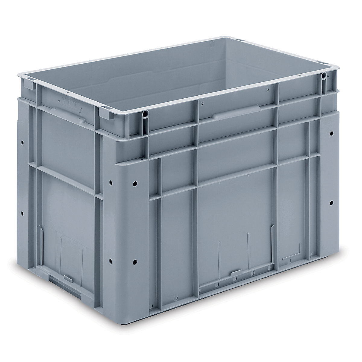 Euro size stacking containers, external LxWxH 600 x 400 x 420 mm, grey