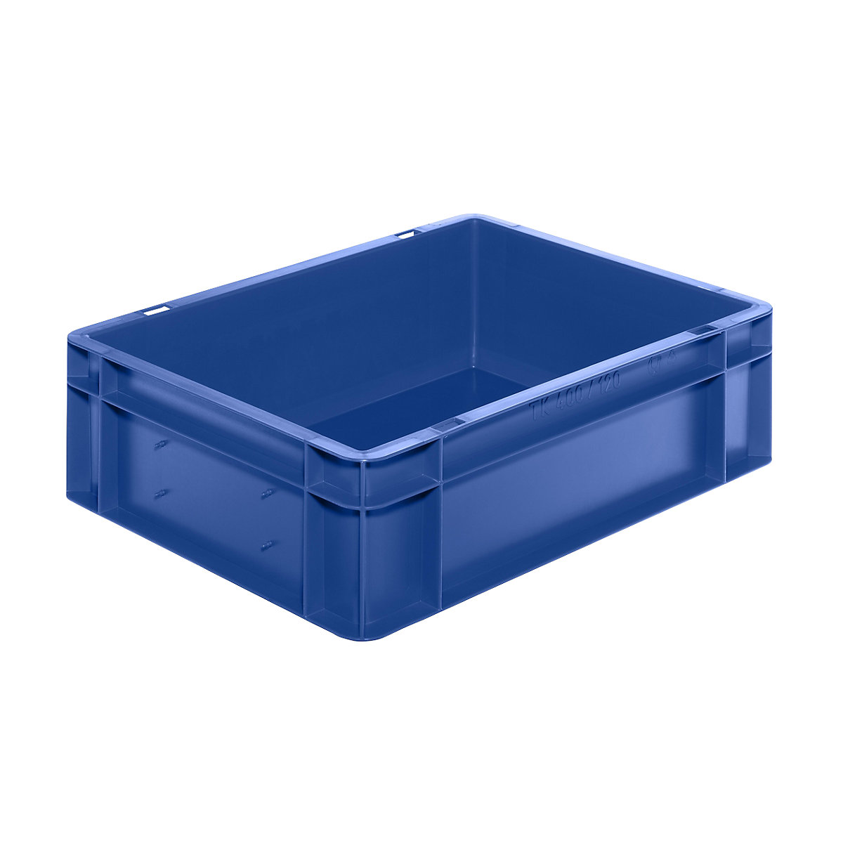 Euro stacking container, closed walls and base, LxWxH 400 x 300 x 120 mm, blue, pack of 5-7