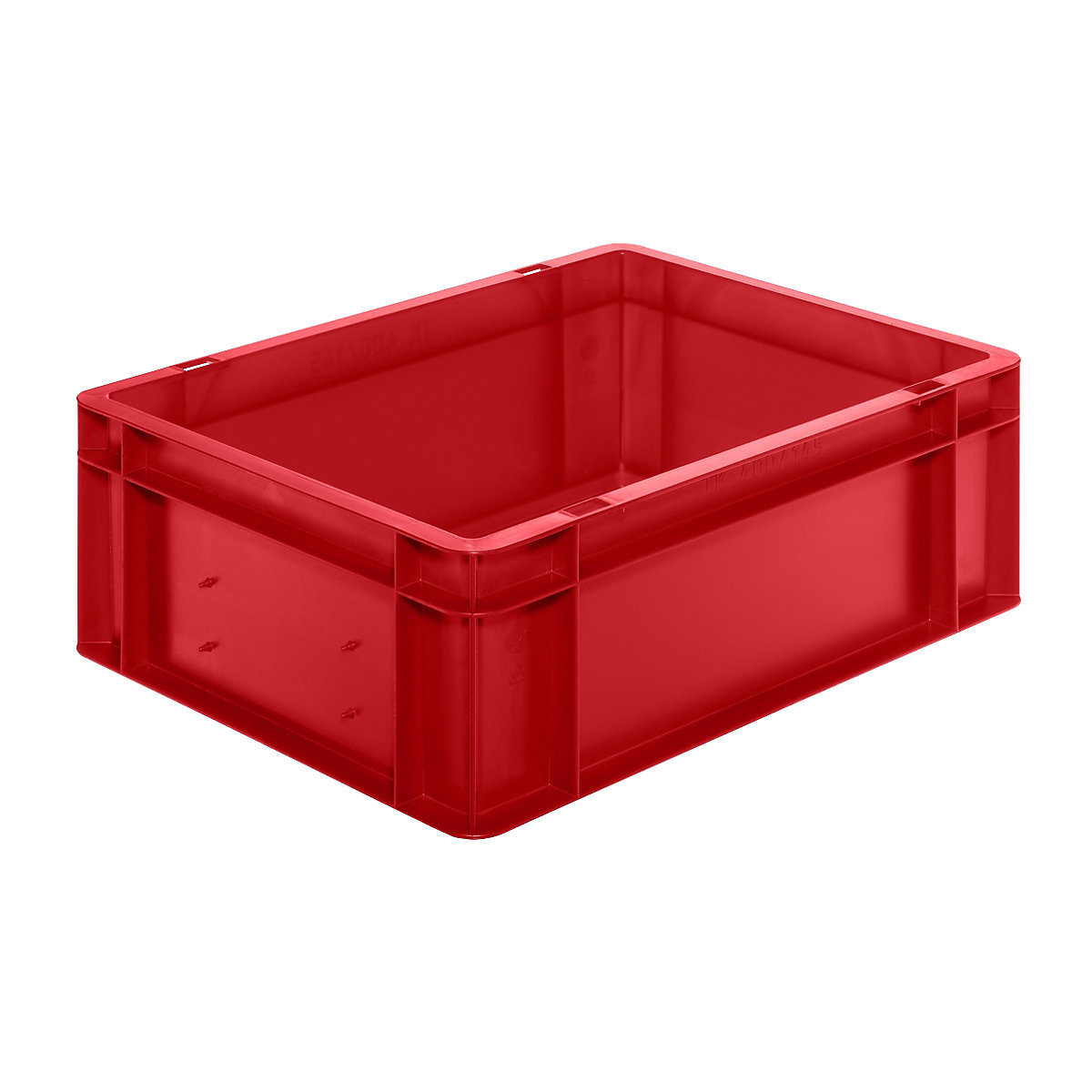Euro stacking container, closed walls and base, LxWxH 400 x 300 x 145 mm, red, pack of 5
