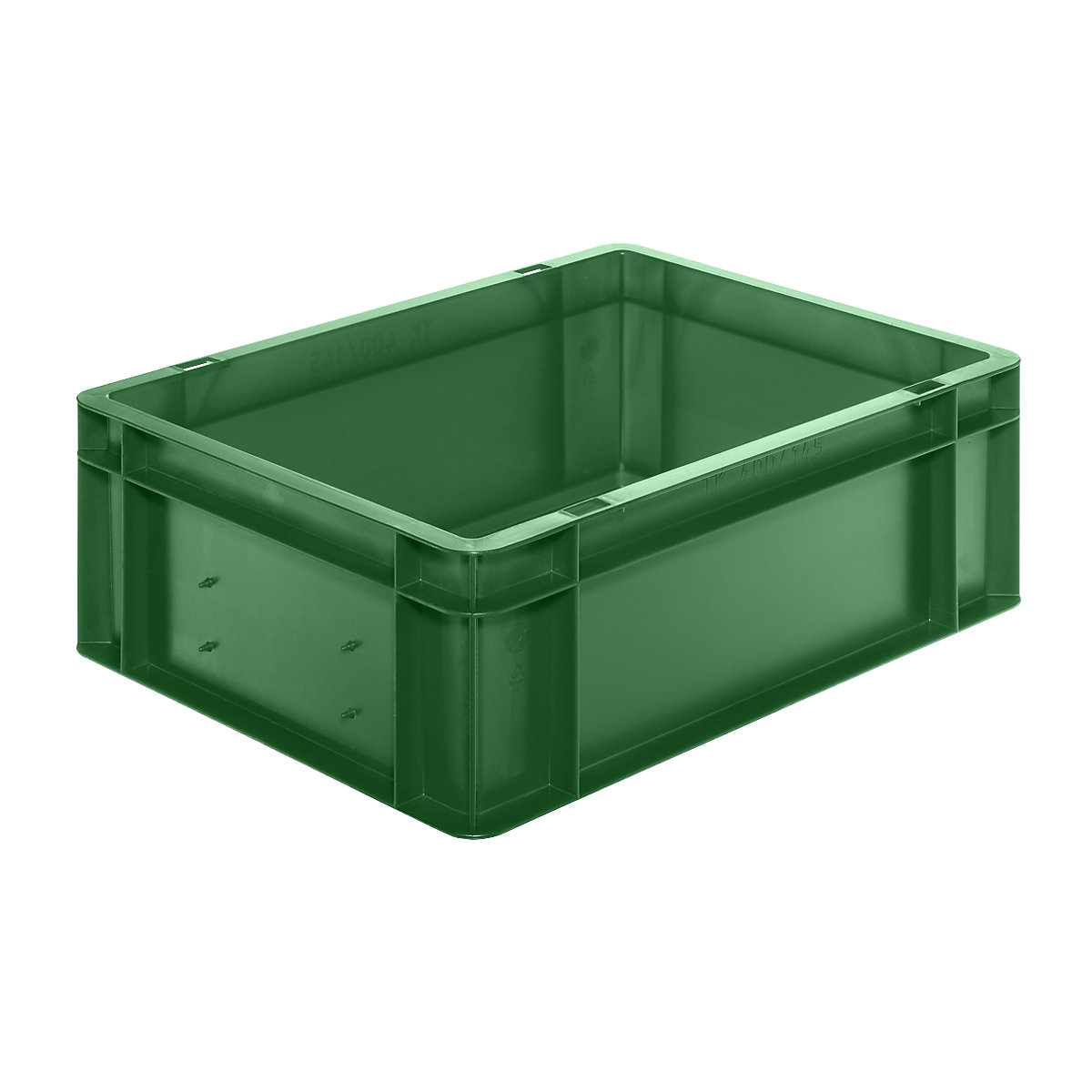 Euro stacking container, closed walls and base, LxWxH 400 x 300 x 145 mm, green, pack of 5