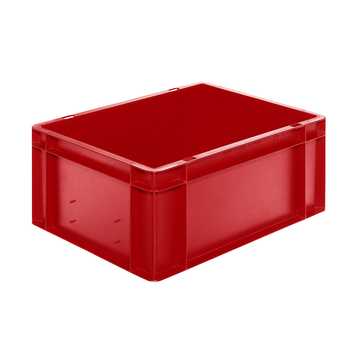 Euro stacking container, closed walls and base, LxWxH 400 x 300 x 175 mm, red, pack of 5-7