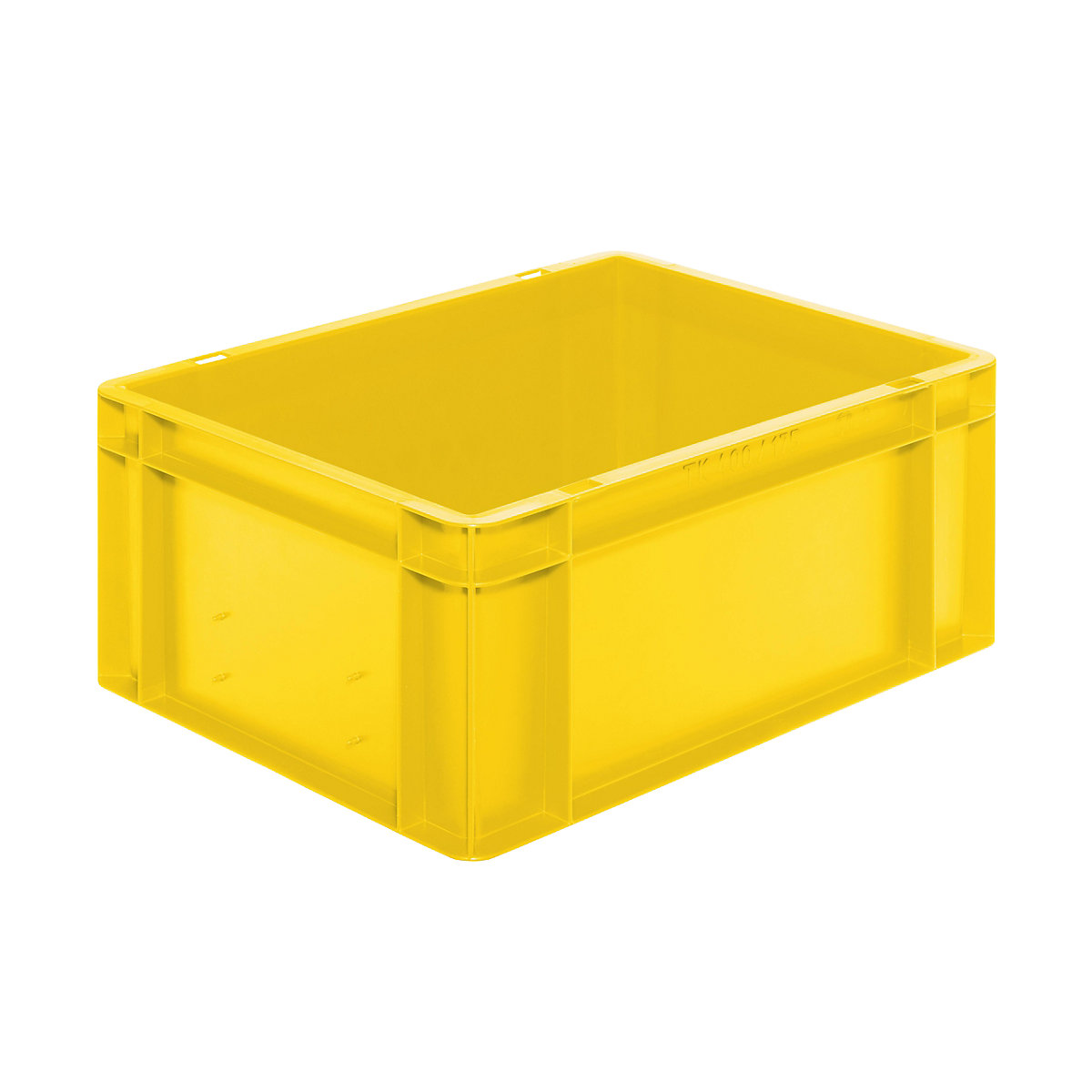 Euro stacking container, closed walls and base, LxWxH 400 x 300 x 175 mm, yellow, pack of 5