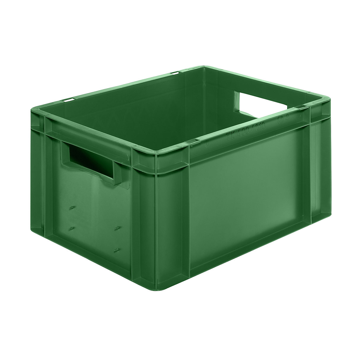 Euro stacking container, closed walls and base, LxWxH 400 x 300 x 210 mm, green, pack of 5