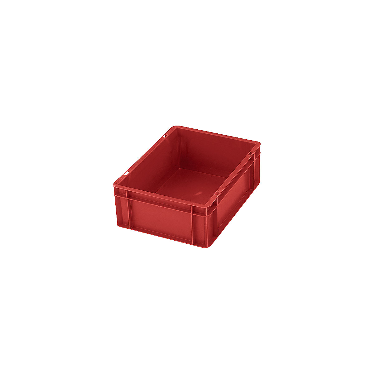 Euro stacking container, closed walls and base, LxWxH 600 x 400 x 75 mm, red, pack of 5-6