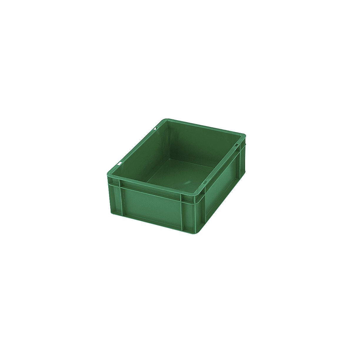 Euro stacking container, closed walls and base, LxWxH 400 x 300 x 50 mm, green, pack of 5-3