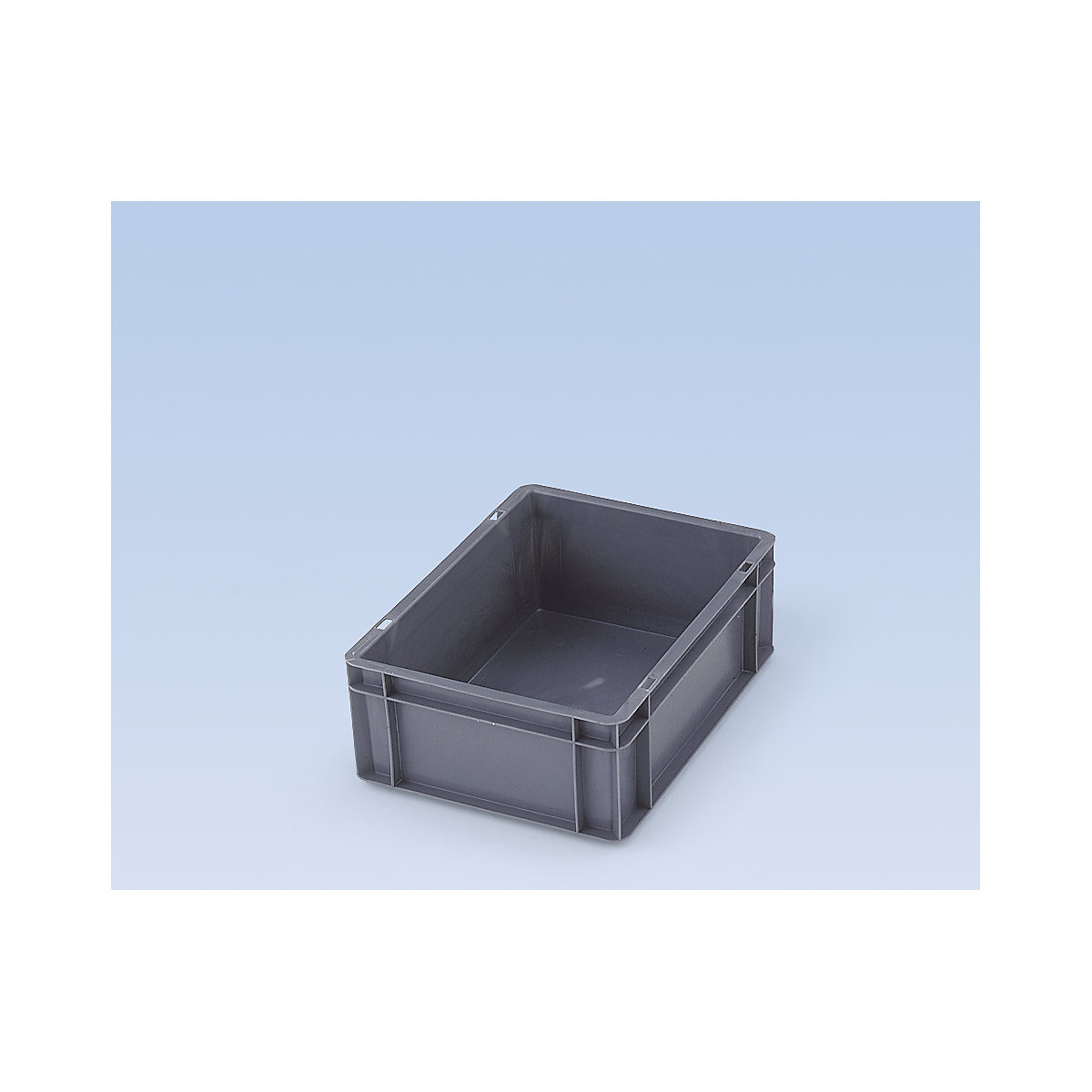 Euro stacking container, closed walls and base, LxWxH 400 x 300 x 50 mm, grey, pack of 5-4