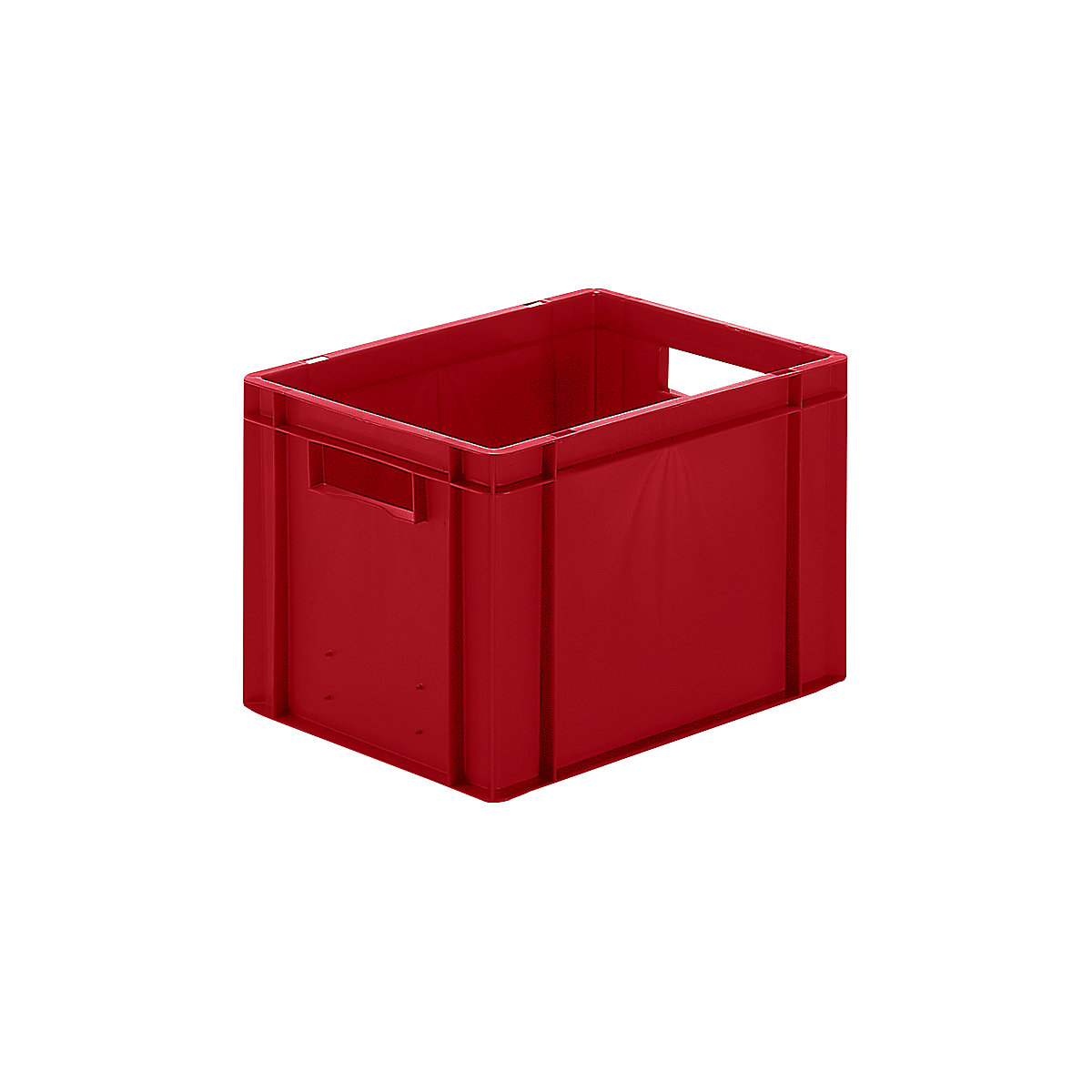 Euro stacking container, closed walls and base, LxWxH 400 x 300 x 270 mm, red, pack of 5-7