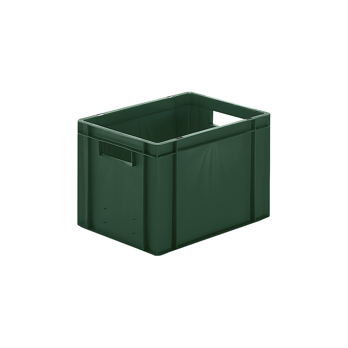 Euro stacking container, closed walls and base, LxWxH 400 x 300 x 270 mm, green, pack of 5-5