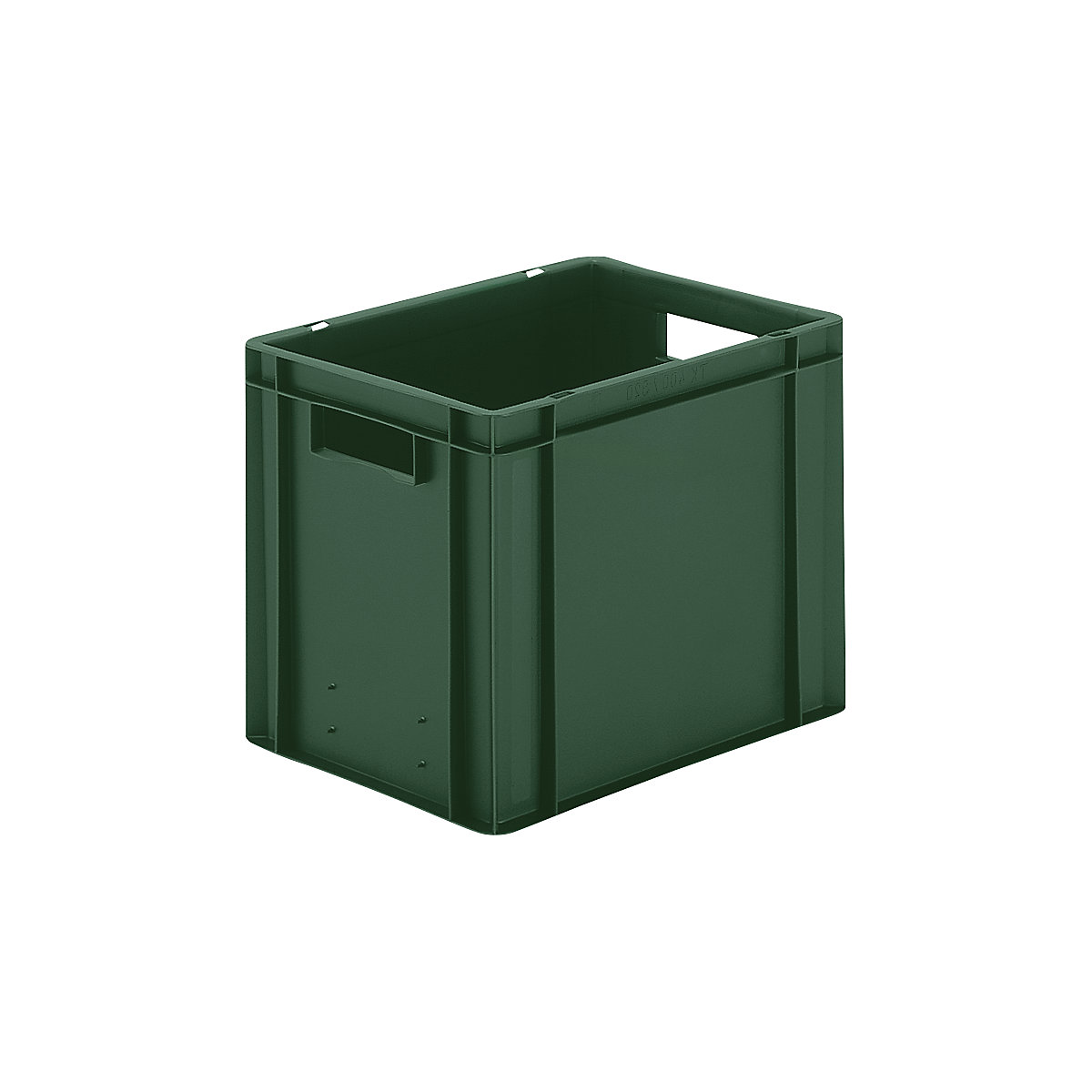 Euro stacking container, closed walls and base, LxWxH 400 x 300 x 320 mm, green, pack of 5-8