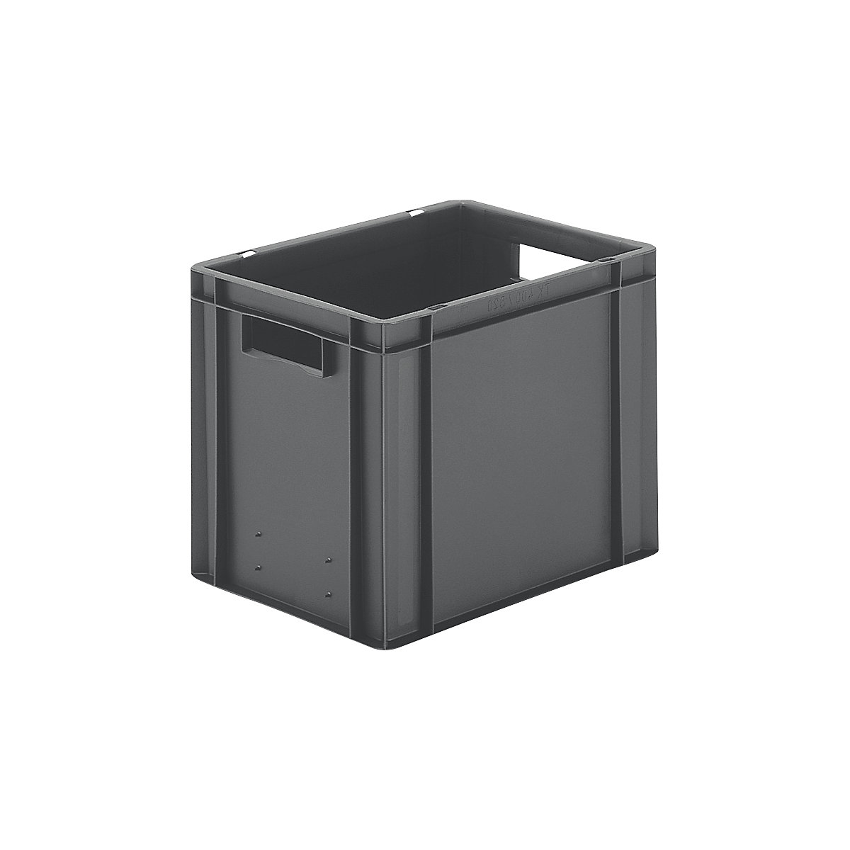 Euro stacking container, closed walls and base, LxWxH 400 x 300 x 320 mm, grey, pack of 5-7