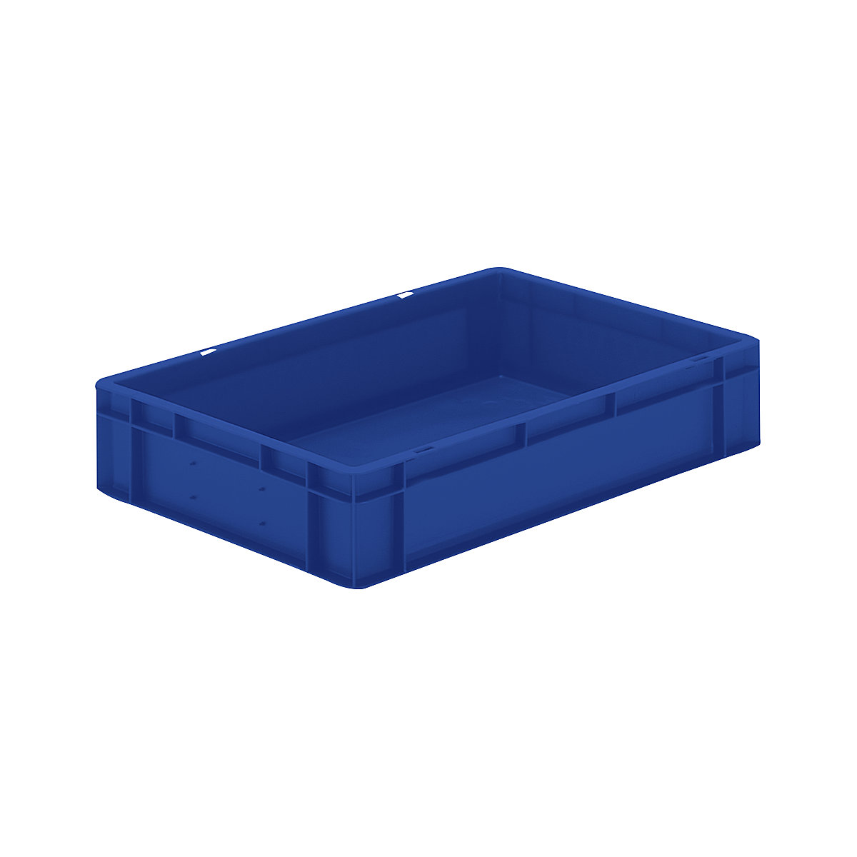Euro stacking container, closed walls and base, LxWxH 600 x 400 x 120 mm, blue, pack of 5-6