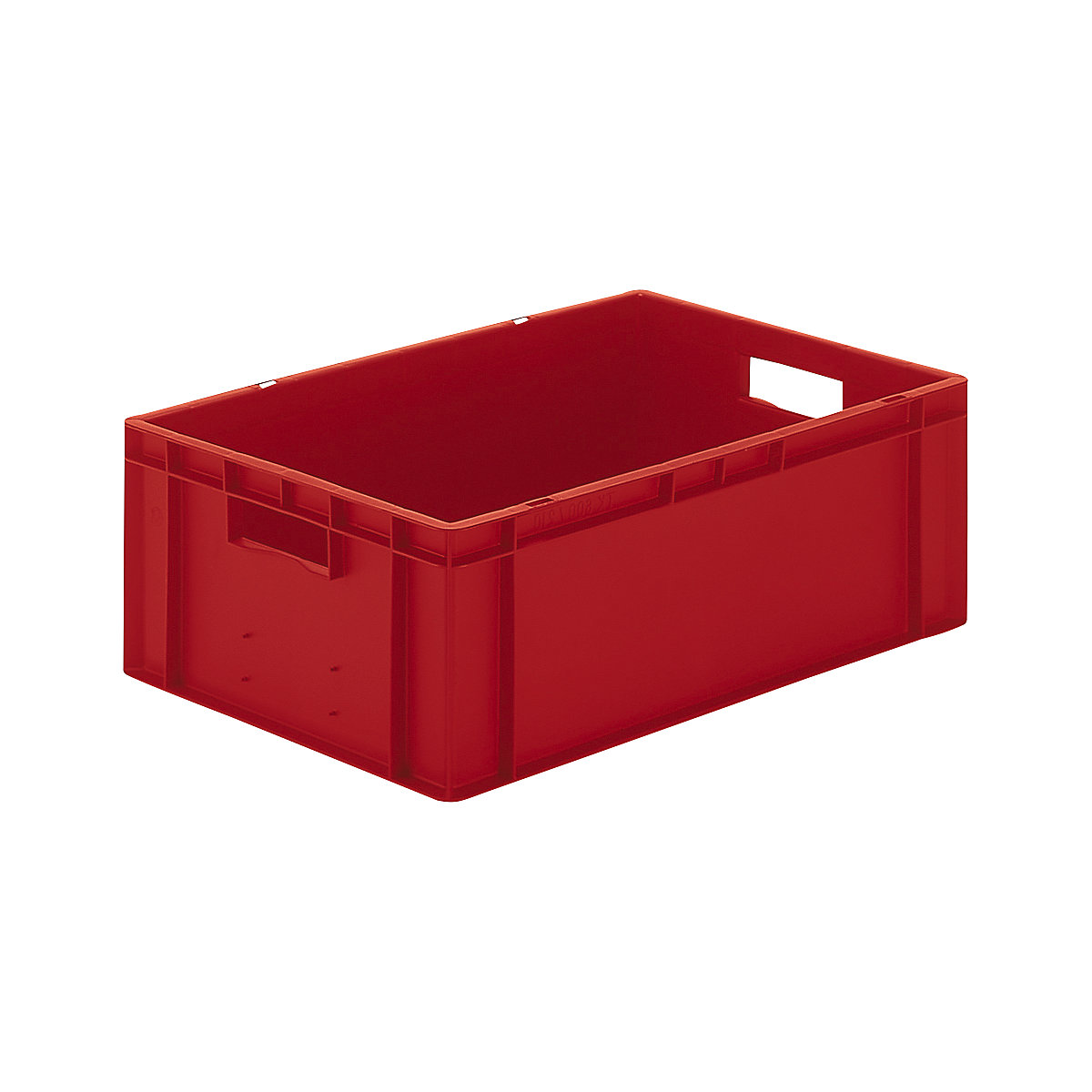Euro stacking container, closed walls and base, LxWxH 600 x 400 x 210 mm, red, pack of 5-6