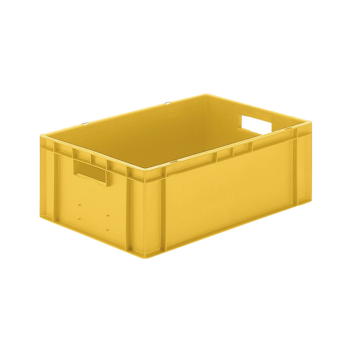 Euro stacking container, closed walls and base, LxWxH 600 x 400 x 210 mm, yellow, pack of 5-8
