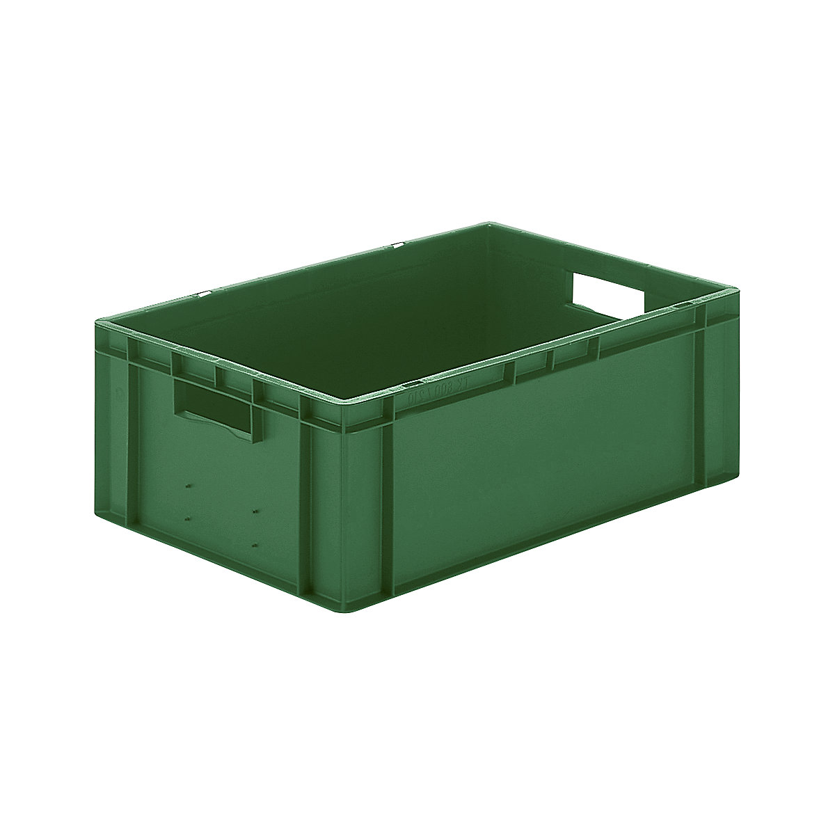 Euro stacking container, closed walls and base, LxWxH 600 x 400 x 210 mm, green, pack of 5-7