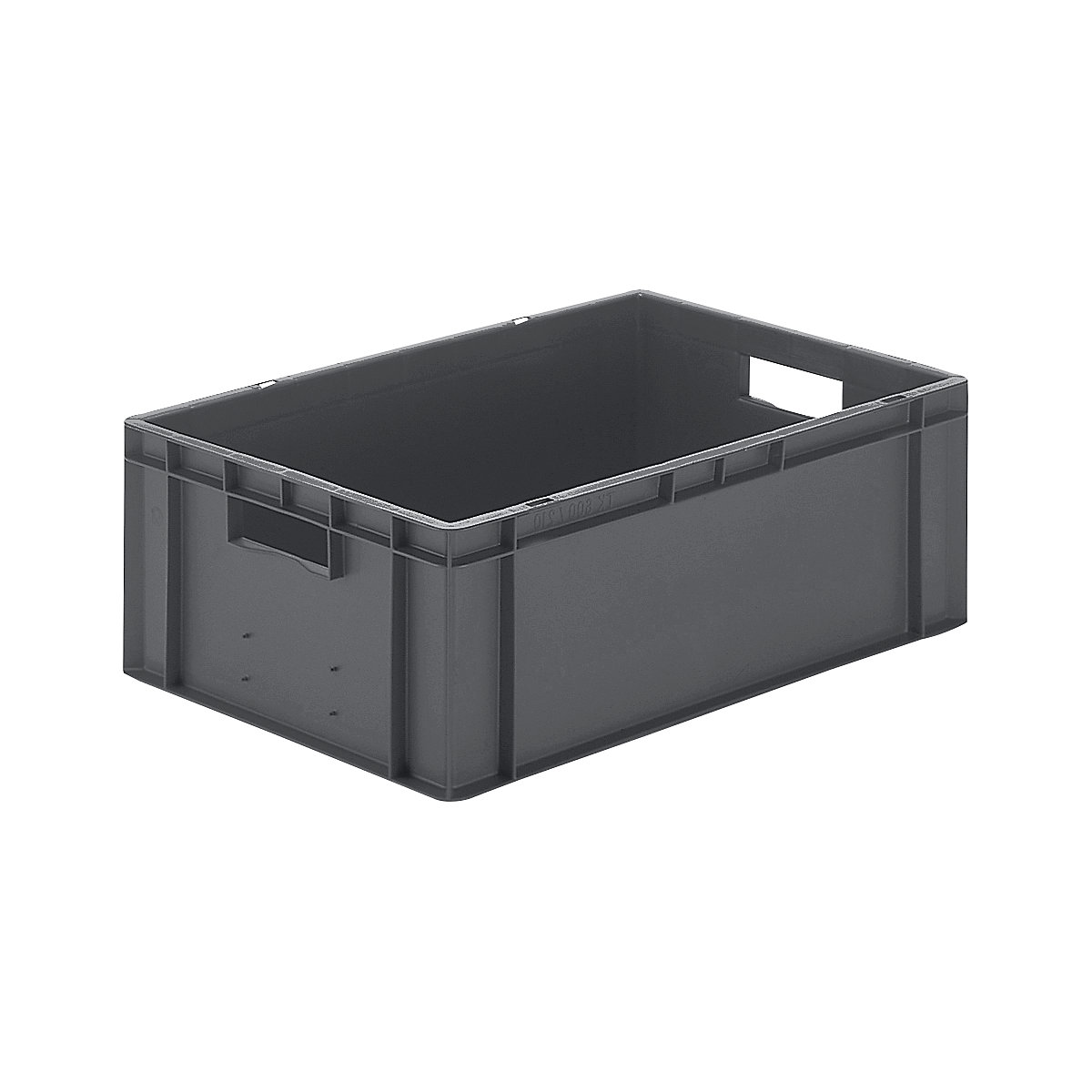 Euro stacking container, closed walls and base, LxWxH 600 x 400 x 210 mm, grey, pack of 5-5
