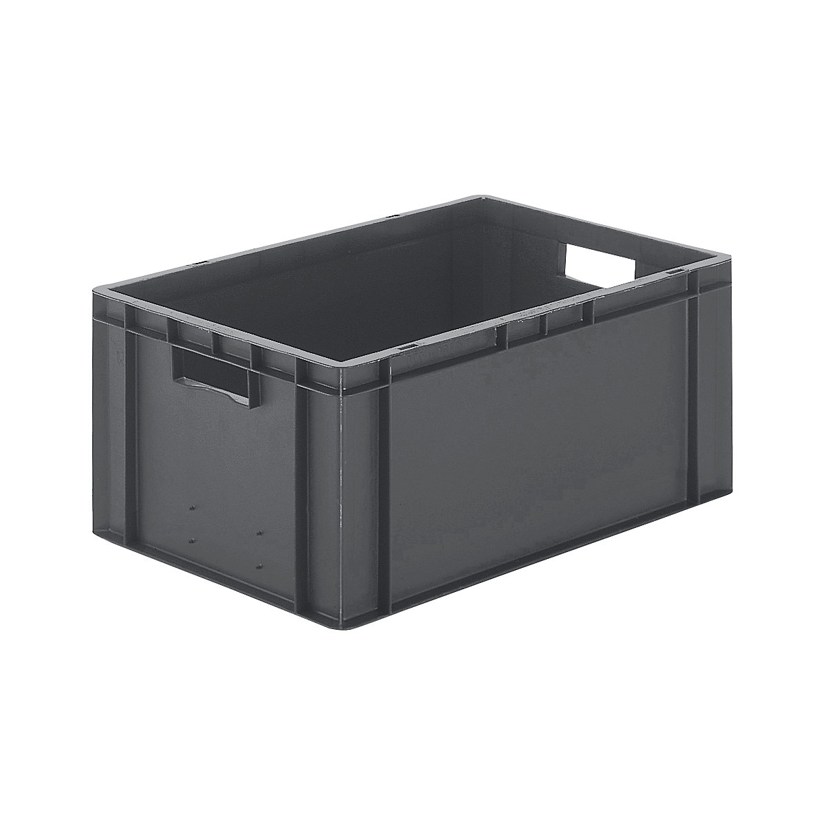 Euro stacking container, closed walls and base, LxWxH 600 x 400 x 270 mm, grey, pack of 5-5
