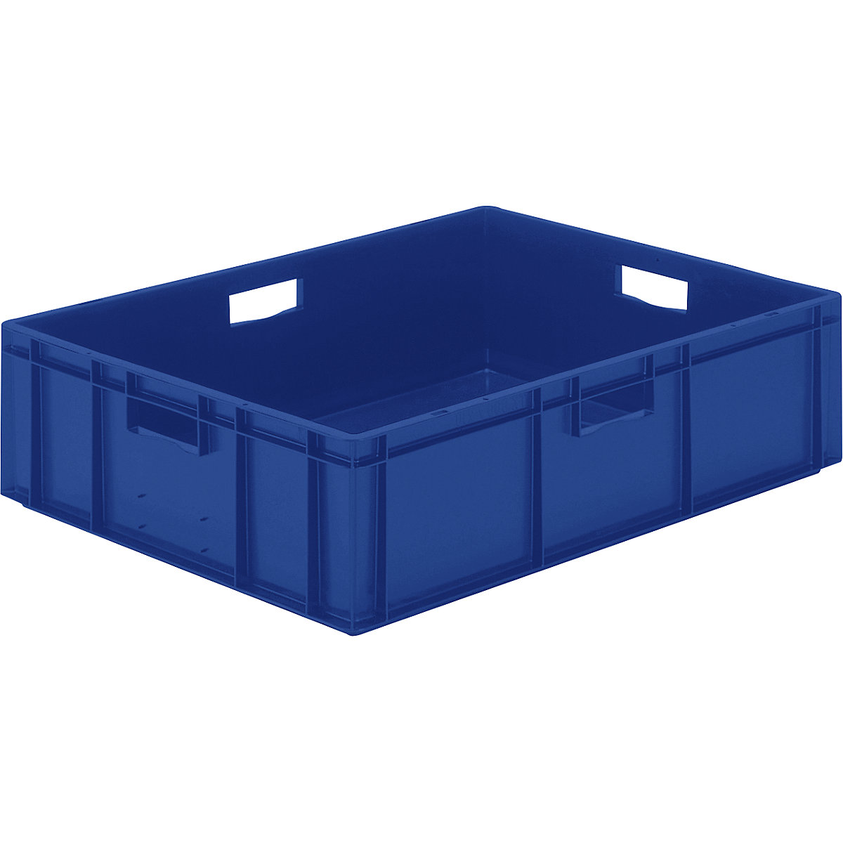 Euro stacking container, closed walls and base, LxWxH 800 x 600 x 210 mm, blue, pack of 2-5