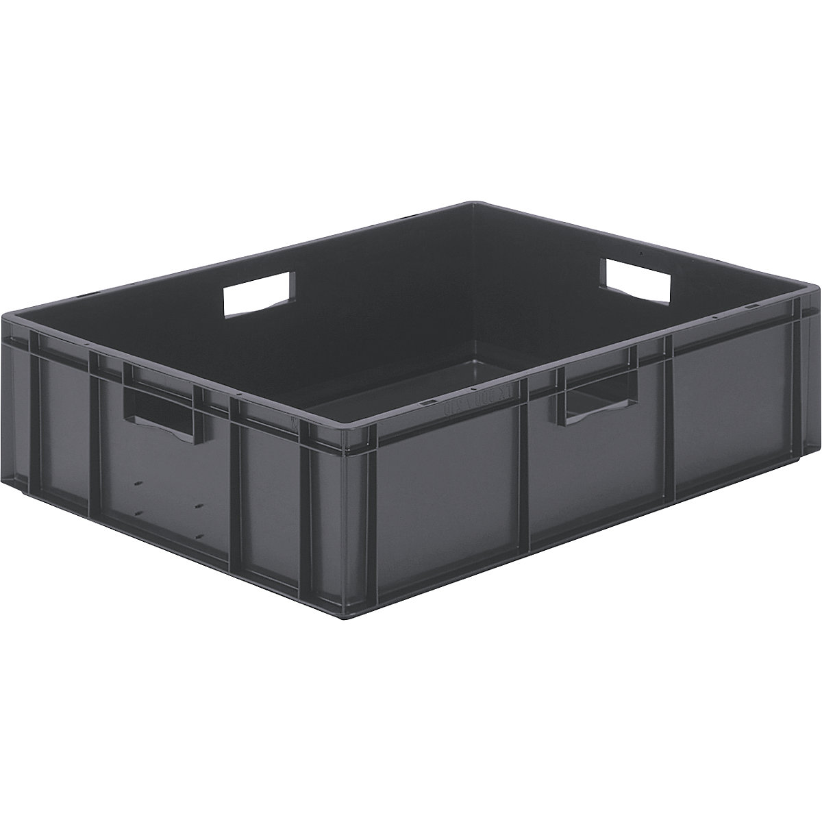 Euro stacking container, closed walls and base, LxWxH 800 x 600 x 210 mm, grey, pack of 2-7