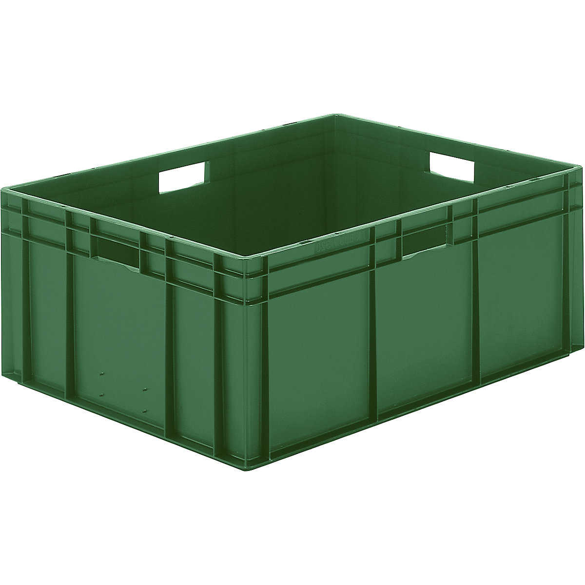 Euro stacking container, closed walls and base, LxWxH 800 x 600 x 320 mm, green, pack of 2-6