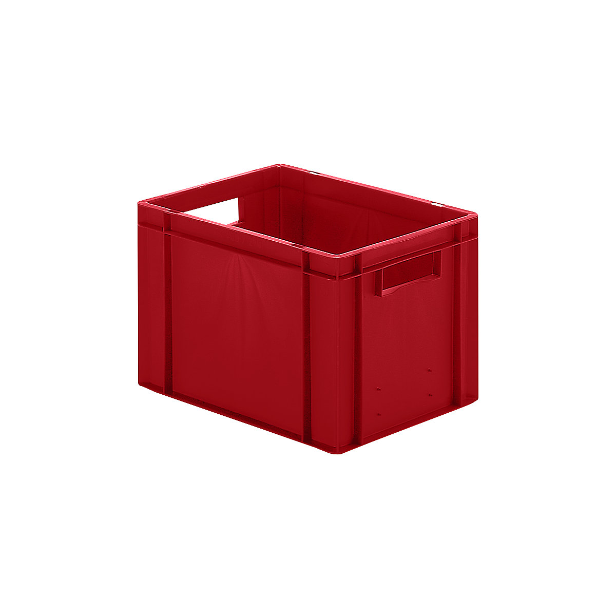 Euro stacking container, closed walls and base, LxWxH 400 x 300 x 270 mm, red, pack of 5