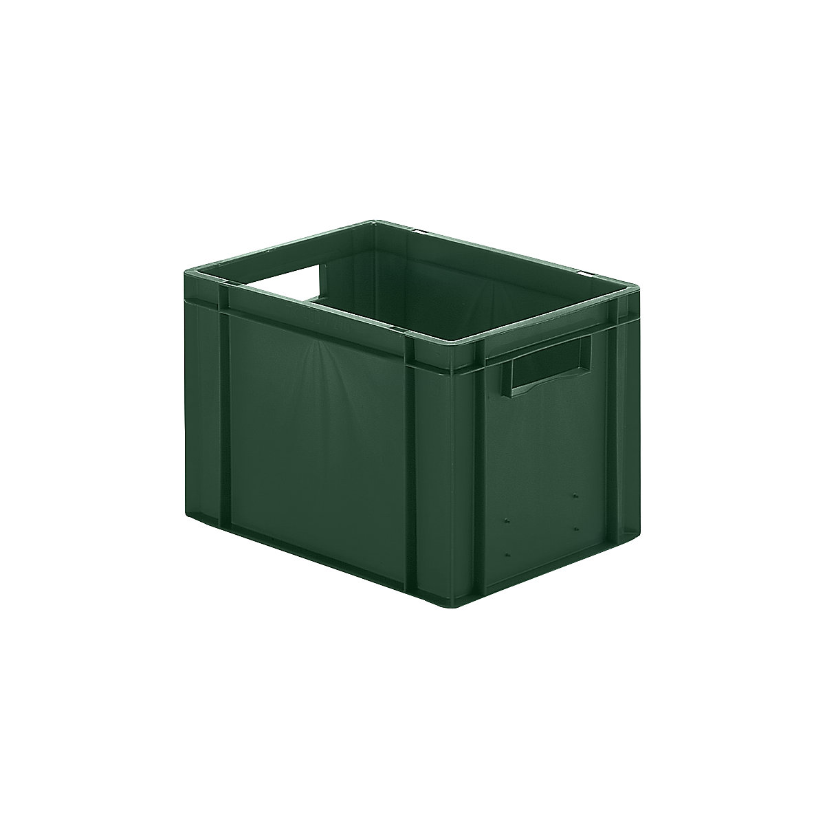 Euro stacking container, closed walls and base, LxWxH 400 x 300 x 270 mm, green, pack of 5