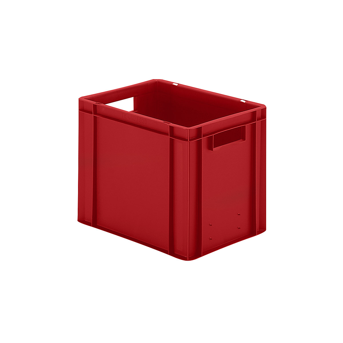 Euro stacking container, closed walls and base, LxWxH 400 x 300 x 320 mm, red, pack of 5