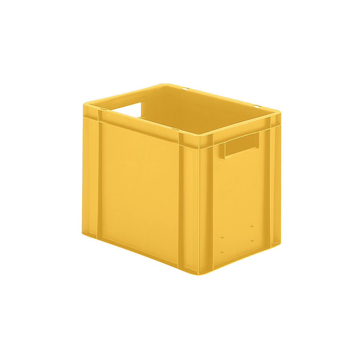 Euro stacking container, closed walls and base, LxWxH 400 x 300 x 320 mm, yellow, pack of 5