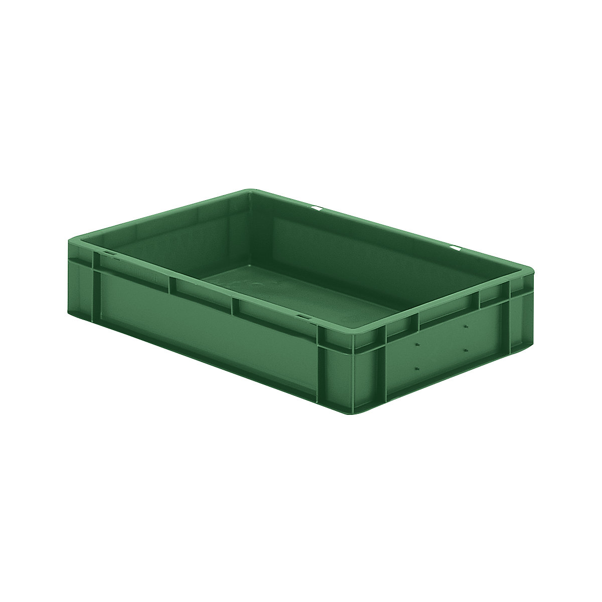 Euro stacking container, closed walls and base, LxWxH 600 x 400 x 120 mm, green, pack of 5