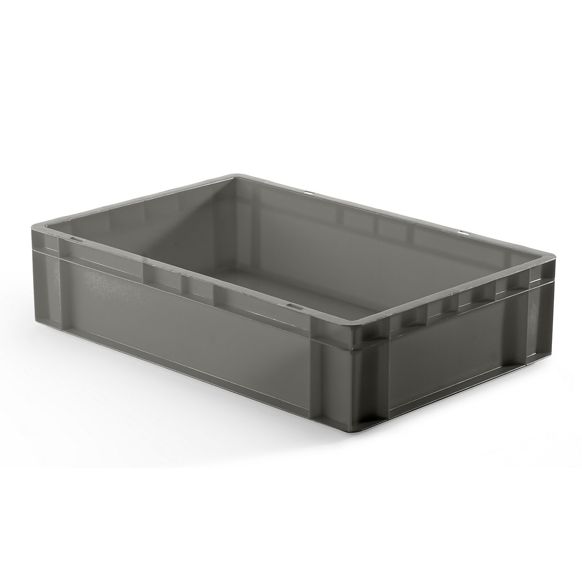 Euro stacking container, closed walls and base, LxWxH 600 x 400 x 145 mm, grey, pack of 5