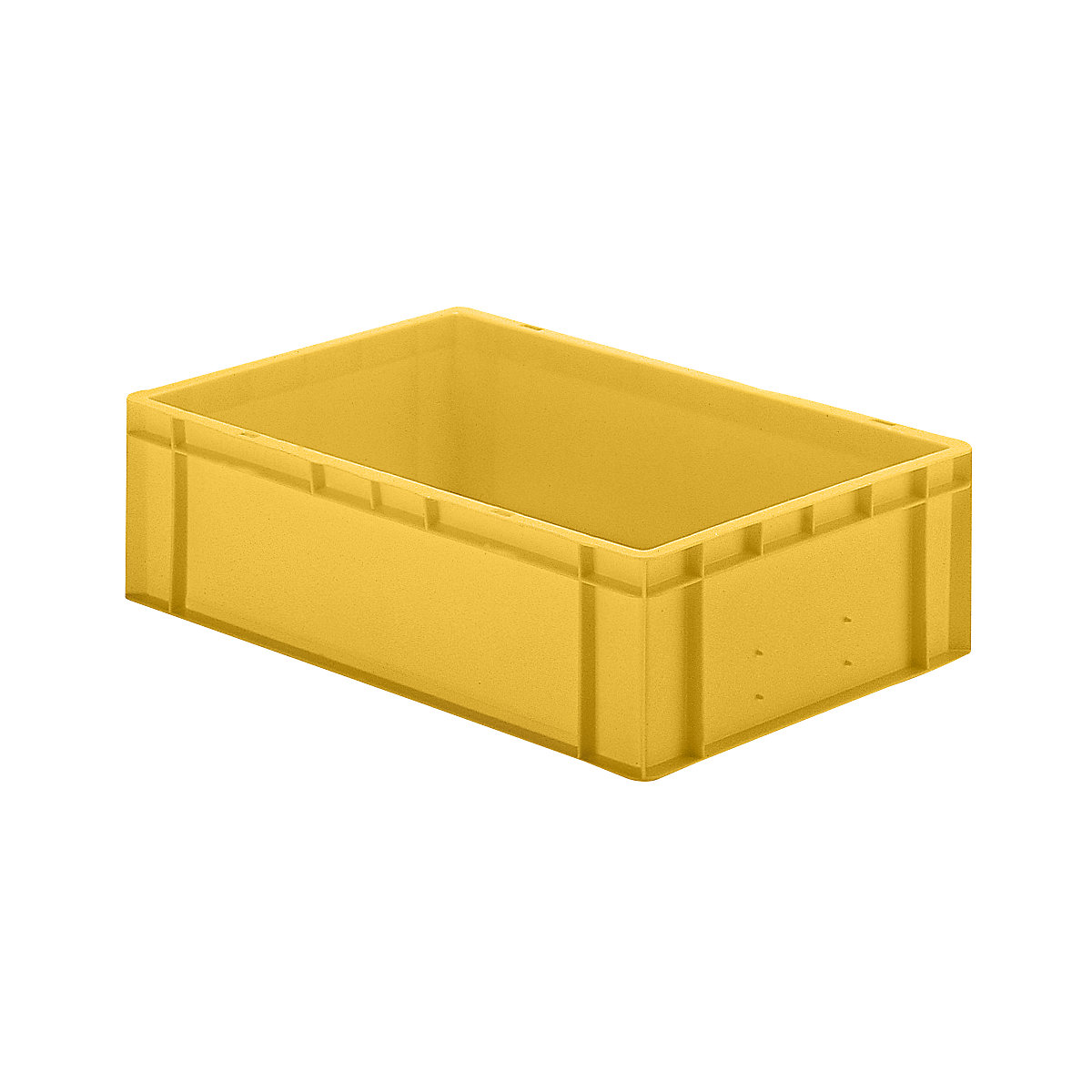 Euro stacking container, closed walls and base, LxWxH 600 x 400 x 175 mm, yellow, pack of 5