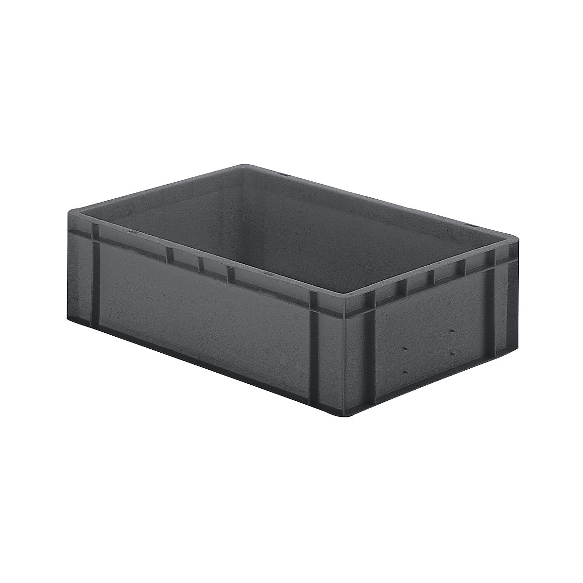 Euro stacking container, closed walls and base, LxWxH 600 x 400 x 175 mm, grey, pack of 5