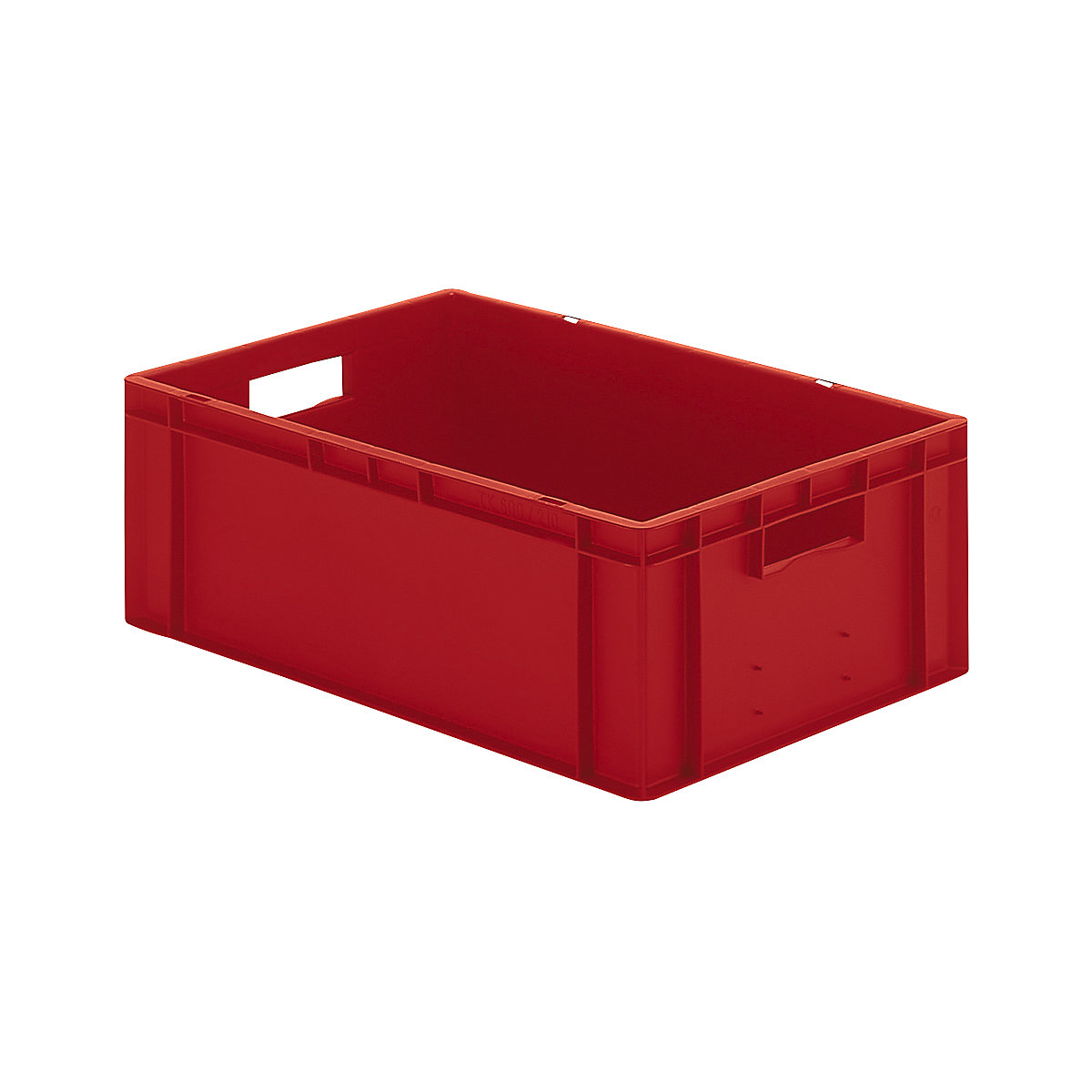 Euro stacking container, closed walls and base, LxWxH 600 x 400 x 210 mm, red, pack of 5